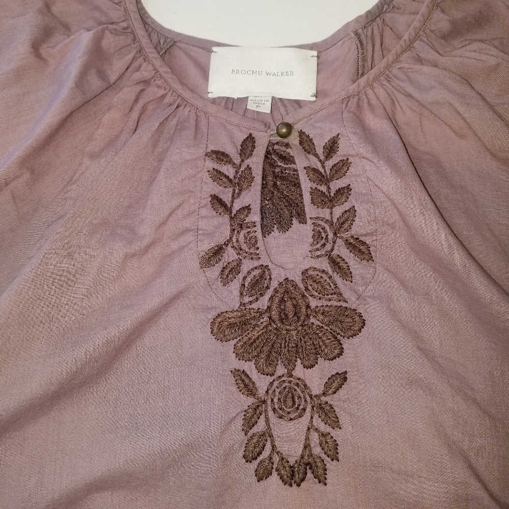 NEW Brochu Walker | Embroidery Boho Top,‎ size P - Picture 7 of 10